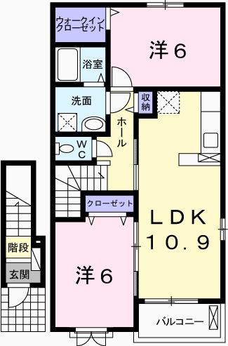 ルーチェ　カーサⅡ（204） 間取り図画像