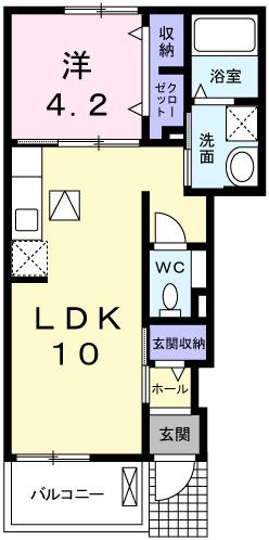 ヒロノハルカスＢ（102） 間取り図画像