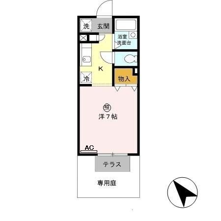 パセオ姫路Ⅱ（106） 間取り図画像