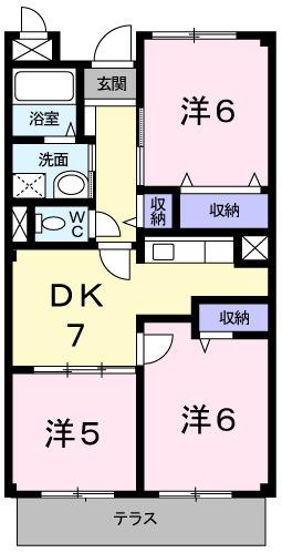シャルマン今宿（104） 間取り図画像