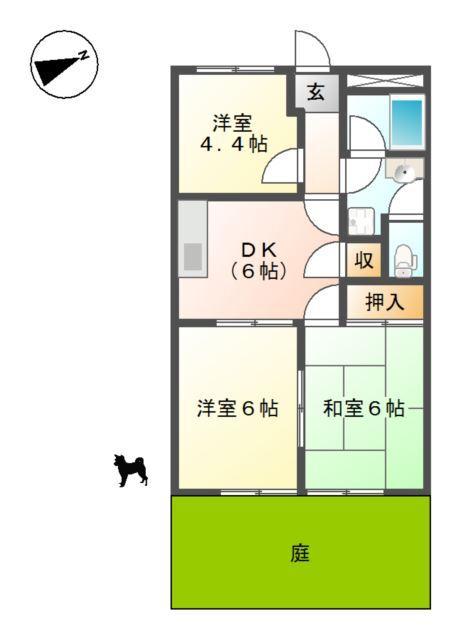 プチシャトー御立 間取り図画像