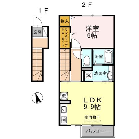 クラージュKS（205） 間取り図画像