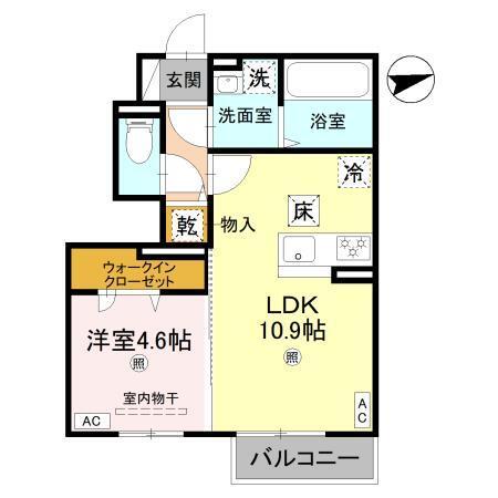 リアン平松　A棟（101） 間取り図画像