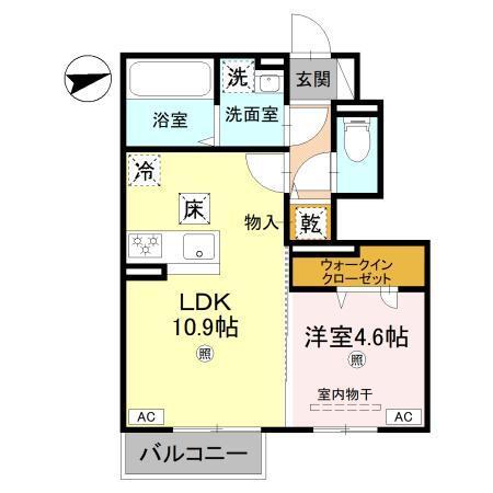 リアン平松　A棟（102） 間取り図画像