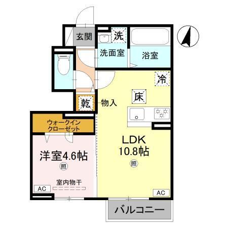 リアン平松　B棟（103） 間取り図画像