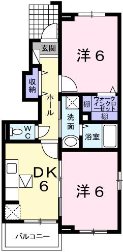 スモールヴィレッジⅡ（101） 間取り図画像