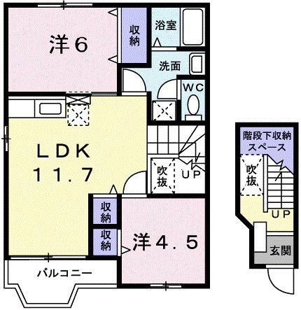 ルクプル　プラース（201） 間取り図画像