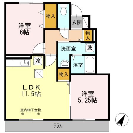ソレイユ東阿保（101） 間取り図画像
