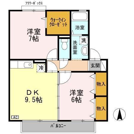 コートラフィーネ（202） 間取り図画像
