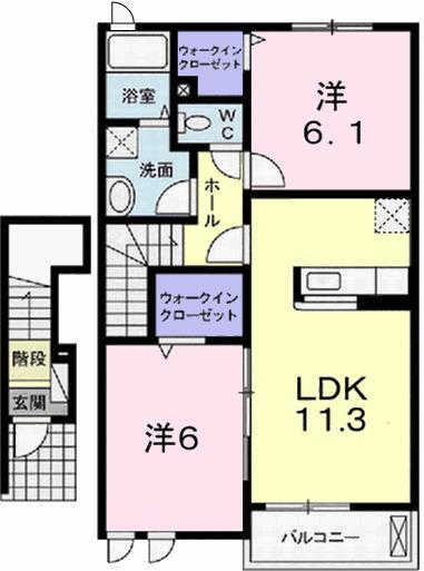サニーレジデンス御着Ｂ（202） 間取り図画像