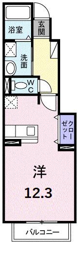 カーサ・プラシードＡ（102） 間取り図画像