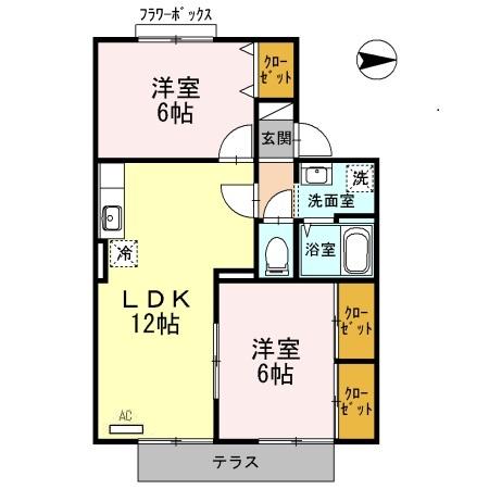 セジュール大津茂（102） 間取り図画像