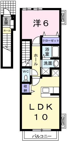メゾン・カルム・Ｍ（201） 間取り図画像