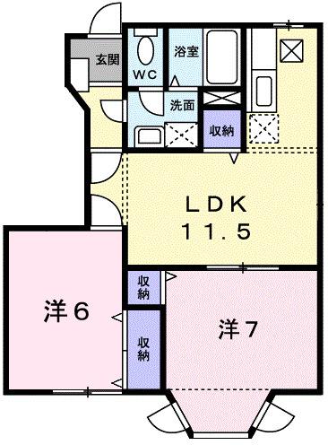 メイプルコートΙ（102） 間取り図画像