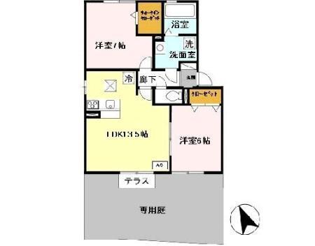 ルピナ ウエスト リバー（102） 間取り図画像