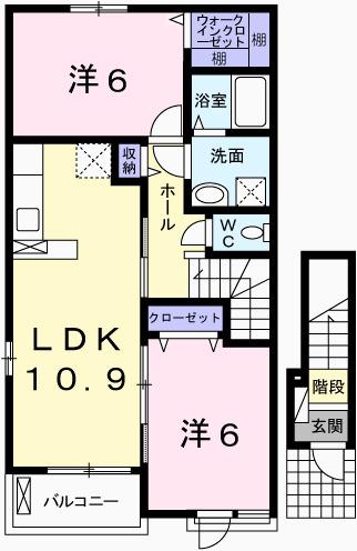 グラン　フレールⅡ（201） 間取り図画像
