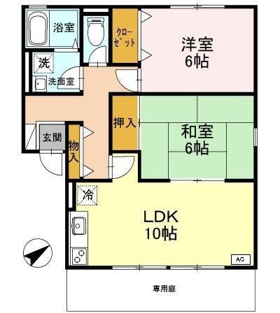 メゾンドクール（103） 間取り図画像