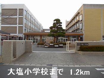 大塩小学校：1200m