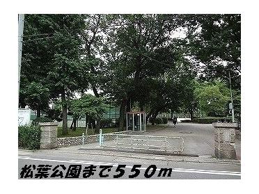 松葉公園：550m