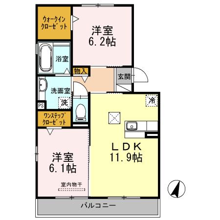 マノワールⅡ（102） 間取り図画像