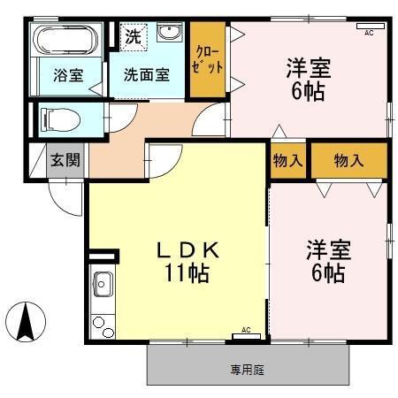 サン・パティオ　Ａ棟（101） 間取り図画像