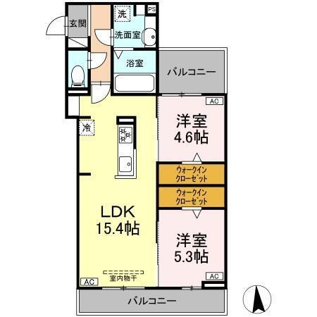 グレイスカメリア（303） 間取り図画像
