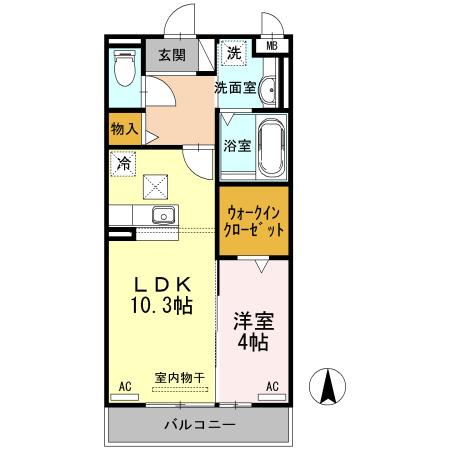 Ｌａ　ｍａｉｓｏｎ　ｄｅ　ＢＶ（102） 間取り図画像