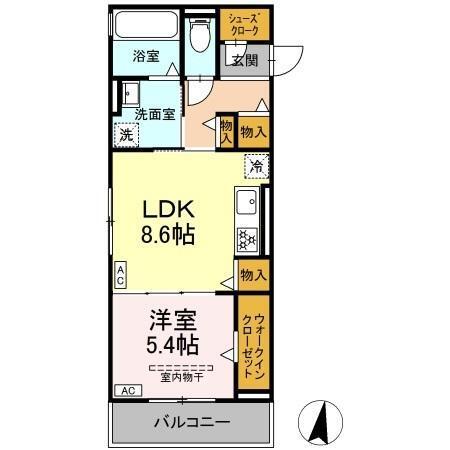プレタクチュール中根町（202） 間取り図画像