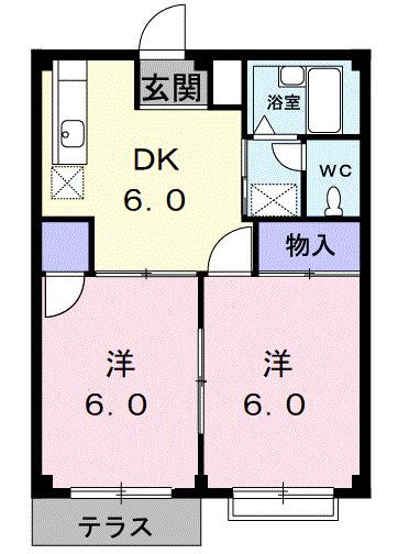 ドミール神明Ｂ（103） 間取り図画像
