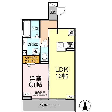 ルヴィータ栄生（202） 間取り図画像
