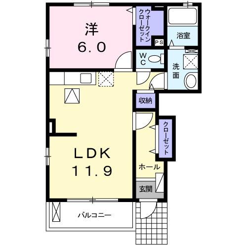 オーク　ヴィレッジ（101） 間取り図画像
