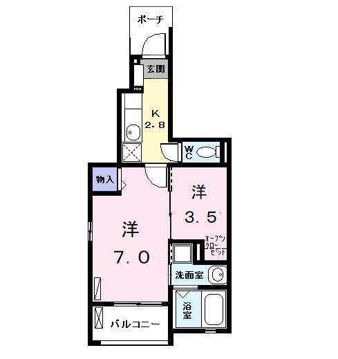 サン・パラストＦ　Ⅲ（103） 間取り図画像