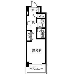 PURE RESIDENCE 名駅南（1302） 間取り図画像