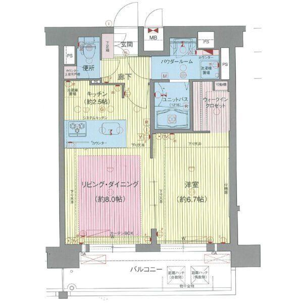 プレサンス名古屋STATIONビジュ（1505） 間取り図画像