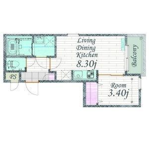Cherim 本陣十王町 North（102） 間取り図画像