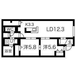 ラシーネ本陣（101） 間取り図画像