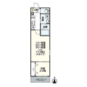 ジュネス稲葉地町（101） 間取り図画像