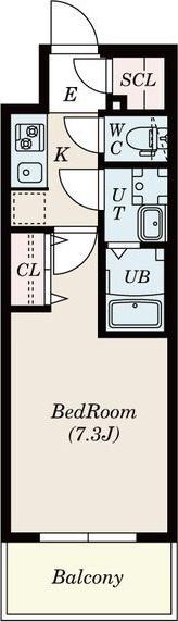 S-RESIDENCE浄心（508） 間取り図画像