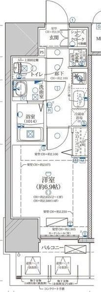 ディアレイシャス浅間町III（1301） 間取り図画像