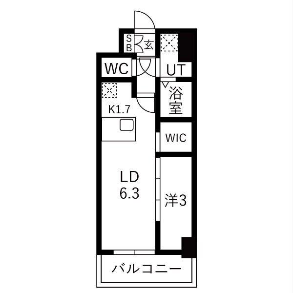 メイクスアート浄心（405） 間取り図画像