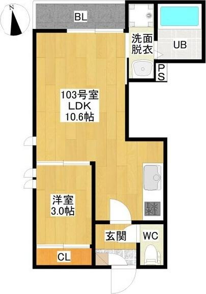 GRANDTIC緑（103） 間取り図画像
