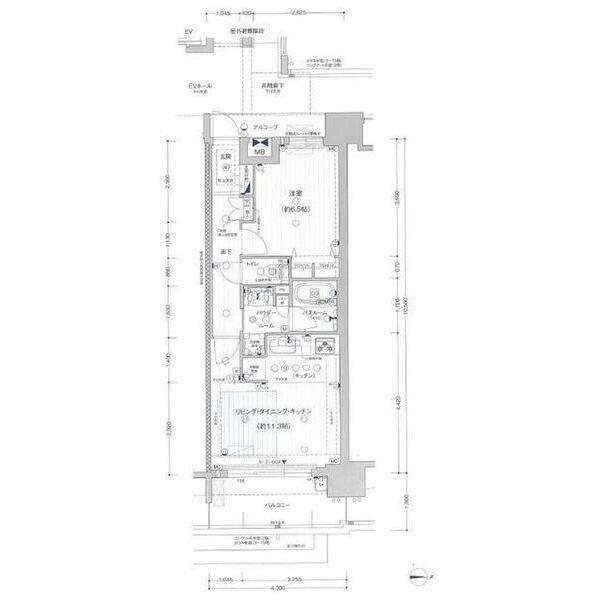 プレサンス　ロジェ　名古屋駅NORTH　FRONT（1006） 間取り図画像