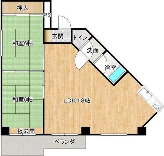 稲沢市小沢マンション 間取り図画像