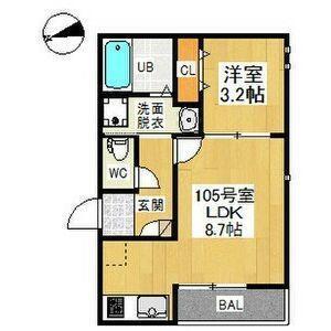 Grandtic Libra浅間町（105） 間取り図画像