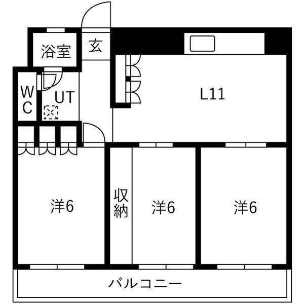 フラットイン（201） 間取り図画像