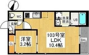 GRANDTIC HAPPY八田（103） 間取り図画像