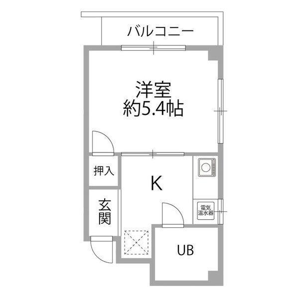 山金ハイツ（2D） 間取り図画像