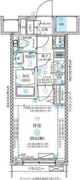 ディアレイシャス名古屋太閤通Ⅱ（802） 間取り図画像