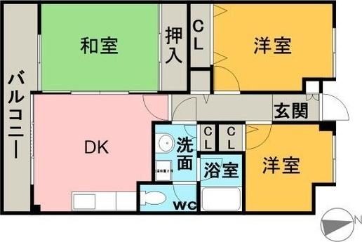 ティーグル名西（5B） 間取り図画像