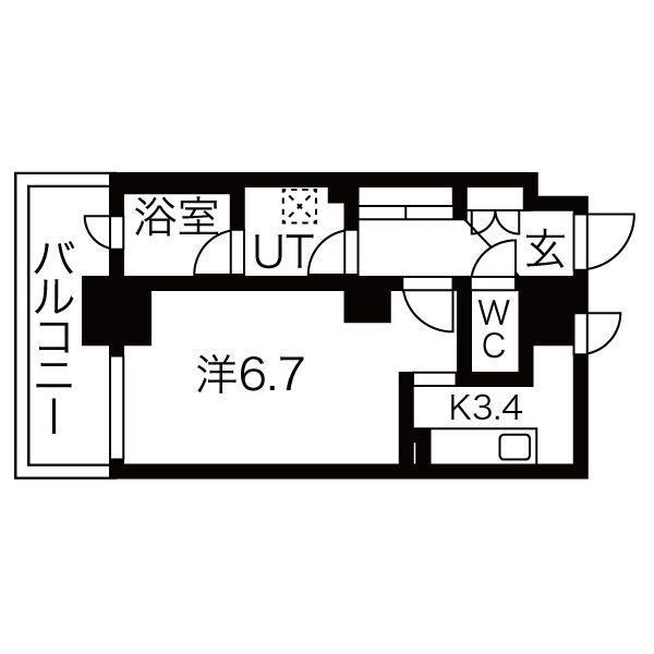 ヴィラエーデル名駅（502） 間取り図画像
